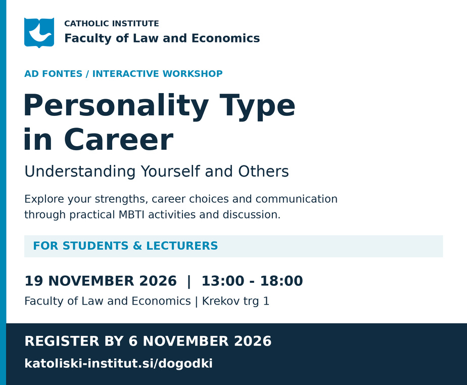 INTERACTIVE WORKSHOP: Personality type in Career
