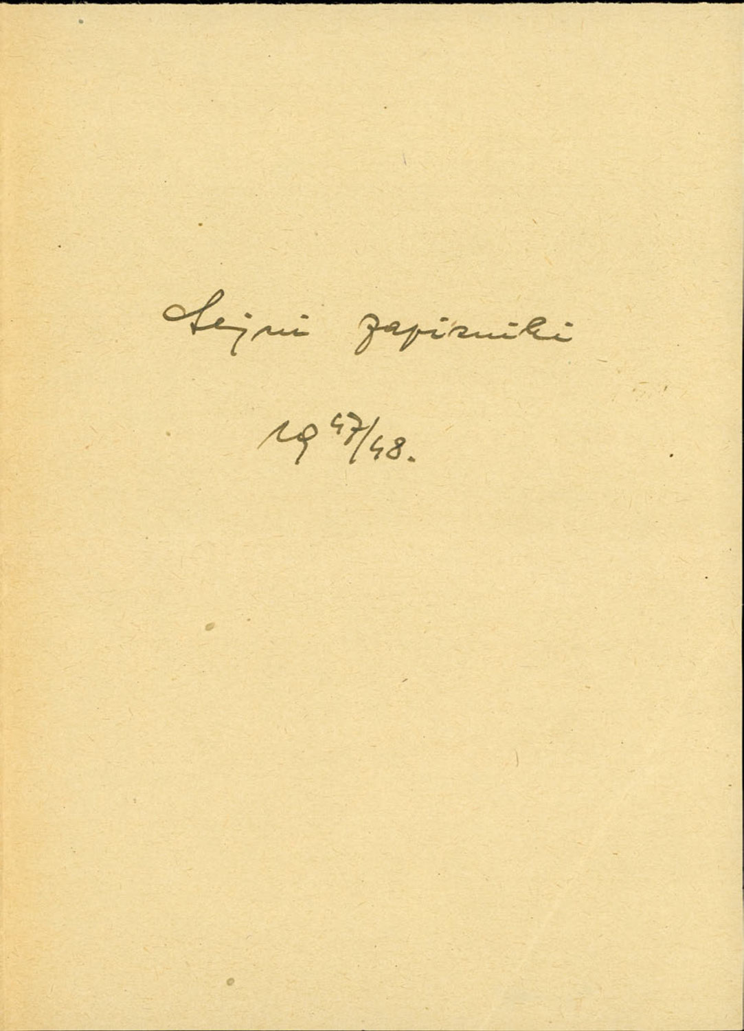 Records of the meetings of the teaching staff of the Slovenian refugee gymnasium in Spittal, 1947/48