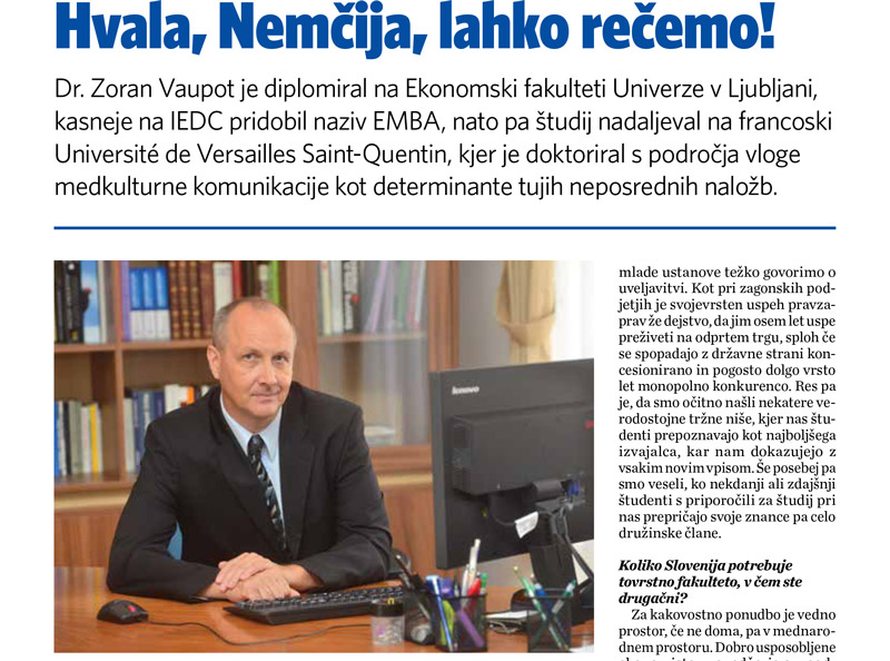 Preberite intervju dekana za revijo Demokracija