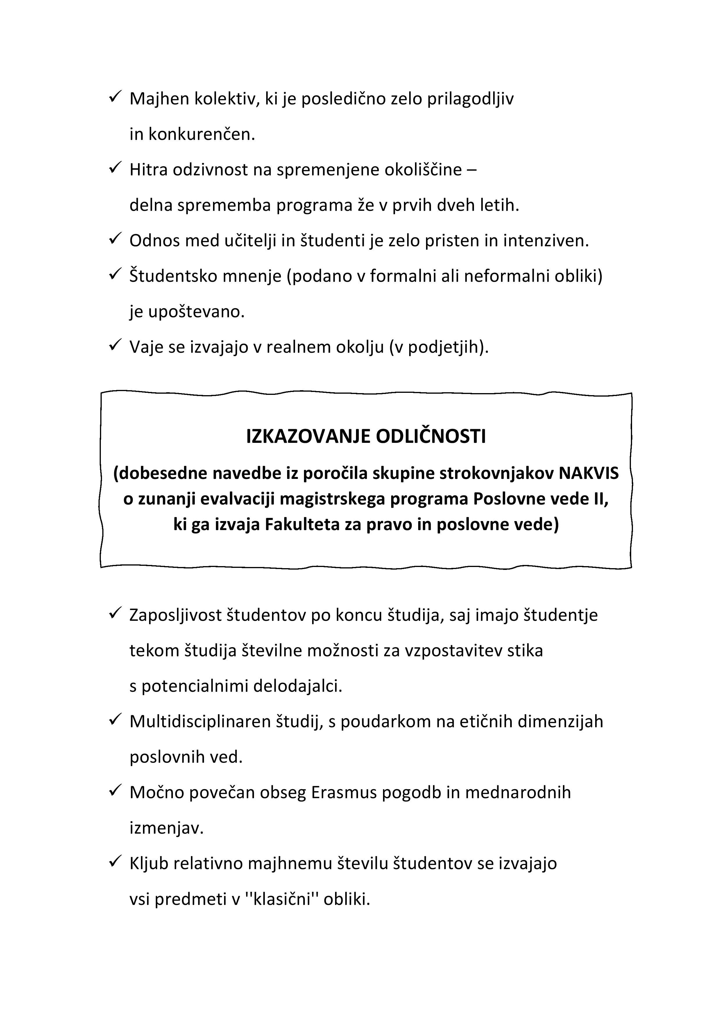 Svet NAKVIS je obravnaval magistrski program Poslovne vede II, ki ga izvaja naša fakulteta