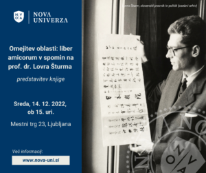 Predstavitev knjige Omejitev oblasti v spomin na prof. dr. Lovra Šturma