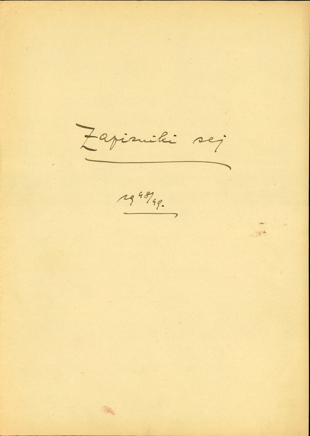 Zapisniki sej učiteljskega zbora Slovenske begunske gimnazije Spittal za šolsko leto 1948/49