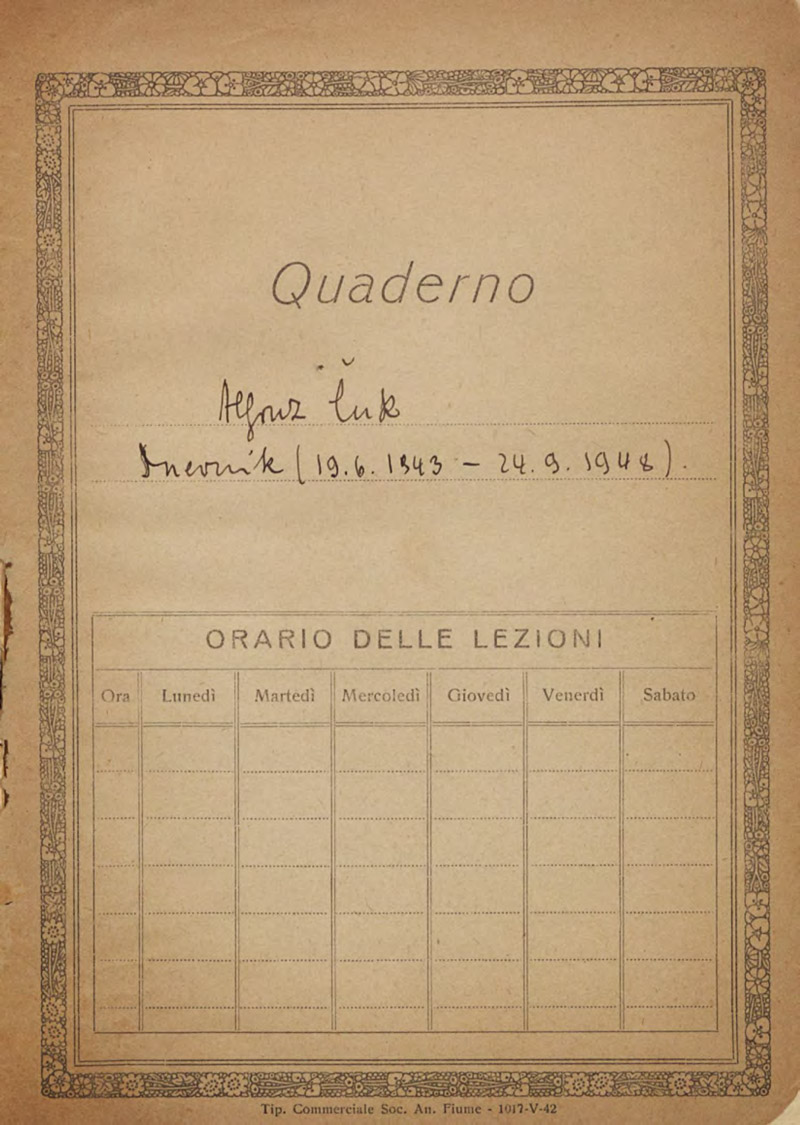 Alfonz Čuk, Dnevnik 1943–1947 