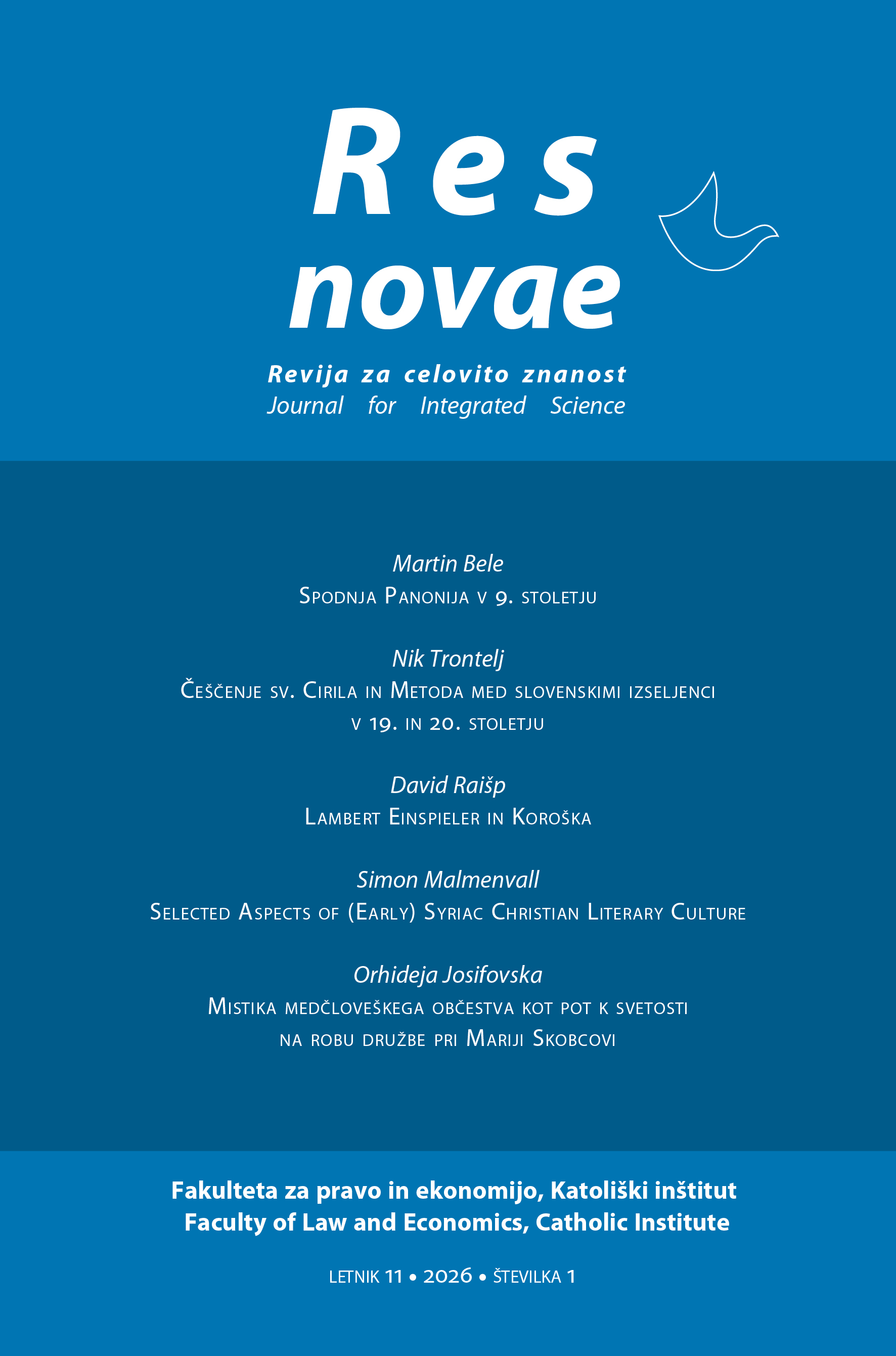 Res novae, letnik 11, št. 1 (2026)